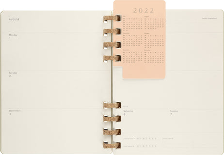 Viikkokalenteri Moleskine 2022-2023 12 kk Academic Planner XL Kiwi