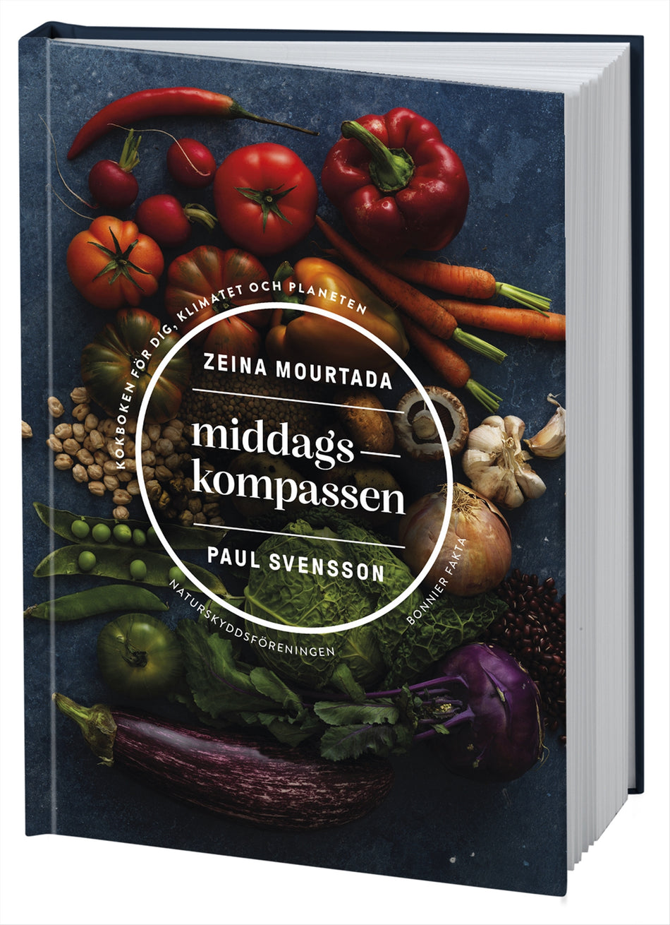 Valokuva kirjasta Zeina Mourtada / Paul Svensson Middagskompassen : kokboken för dig, klimatet och planeten, kuuluu tuoteryhmään Ruots harrasteet taide.