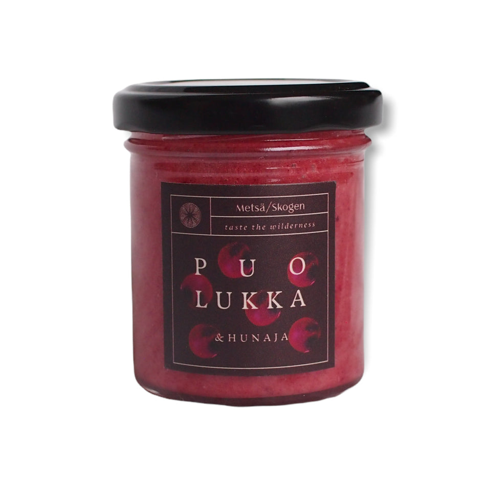 Valokuva tuotteesta Puolukka &amp; hunaja Metsä/Skogen 120 g, kuuluu tuoteryhmään Ravintolisät ja elintarvikkeet.