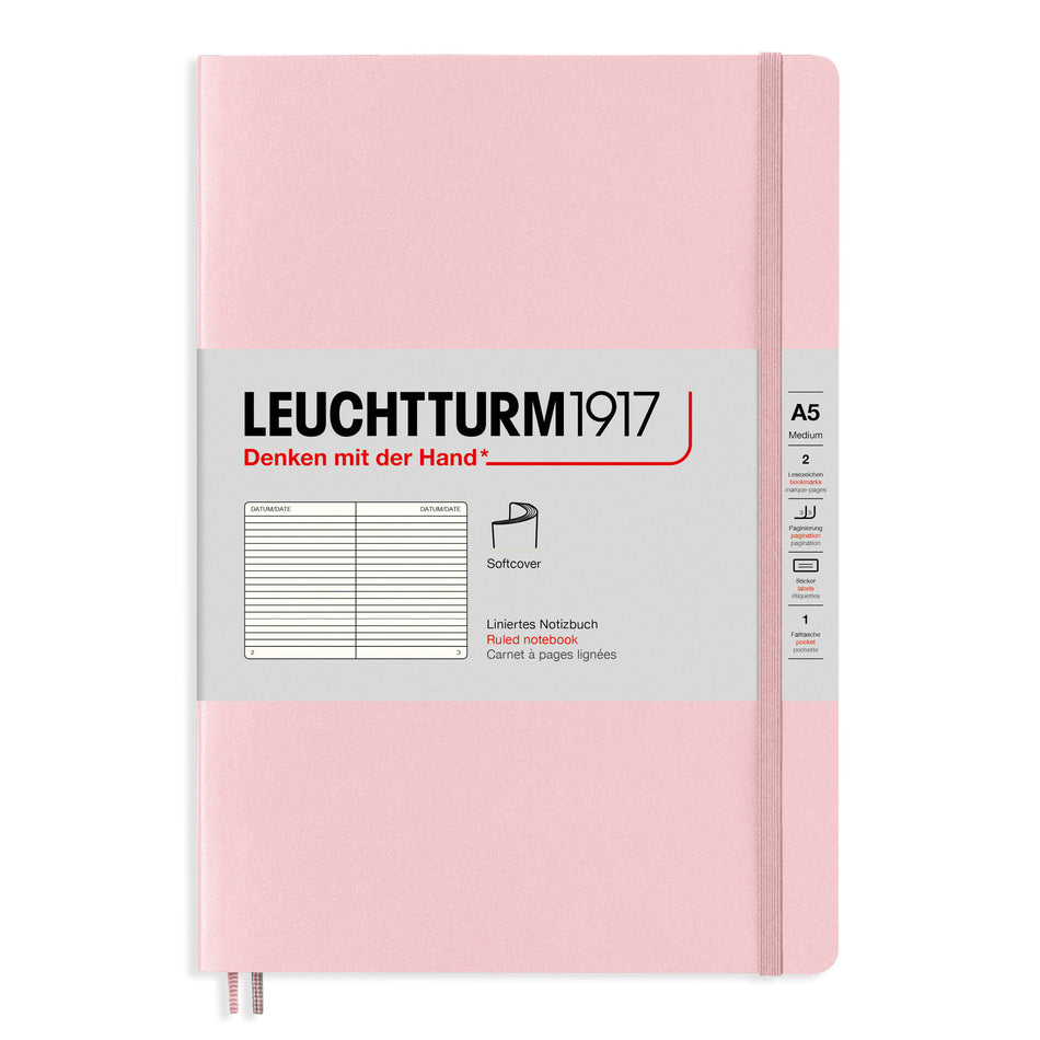 Valokuva tuotteesta Muistikirja A5/121 sivua Leuchtturm1917 Ruled Soft Powder, viivallinen, kuuluu tuoteryhmään Muistikirjat.