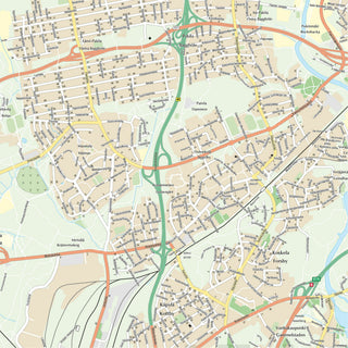 Seinäkartta Helsinki, Espoo ja Vantaa, 1:25 000