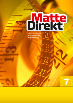 Valokuva kirjasta Synnöve Carlsson / Karl Bertil Hake / Birgitta Öberg Matte Direkt 7, kuuluu tuoteryhmään Ruots lapset nuoret ja sarjakuvat.