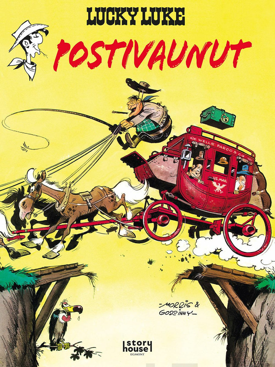 Valokuva kirjasta René Goscinny Lucky Luke 32: Postivaunut, kuuluu tuoteryhmään Nuorten romaanit.