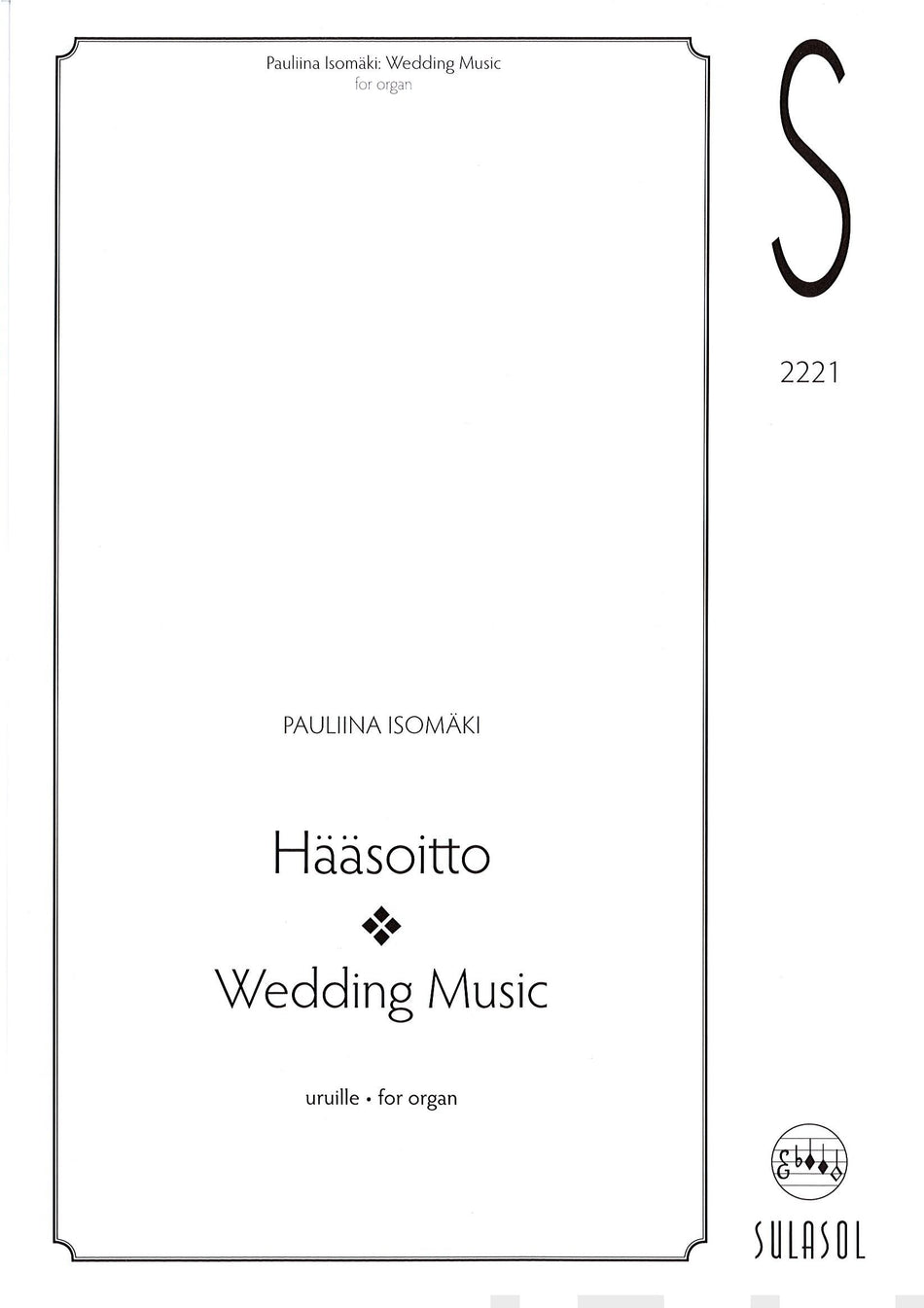 Valokuva kirjasta  Hääsoitto, kuuluu tuoteryhmään Musiikki.
