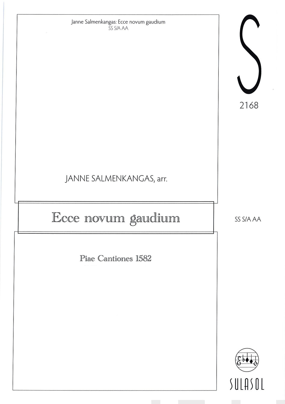 Valokuva kirjasta  Ecce novum gaudium, kuuluu tuoteryhmään Musiikki.