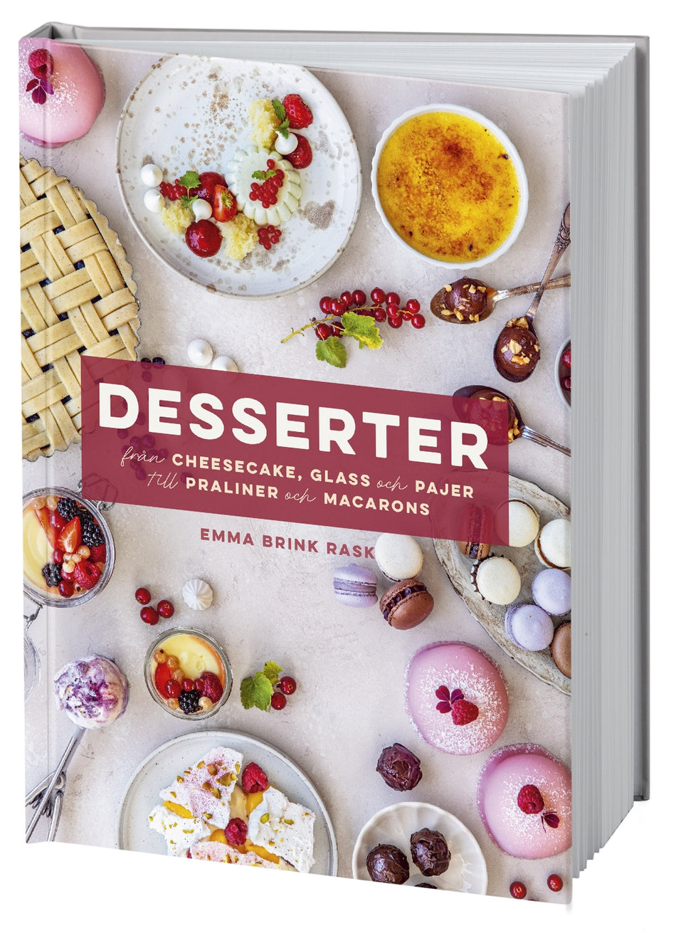 Valokuva kirjasta Emma Brink Rask Desserter : från cheesecake, glass och pajer till praliner och macarons, kuuluu tuoteryhmään Ruots harrasteet taide.