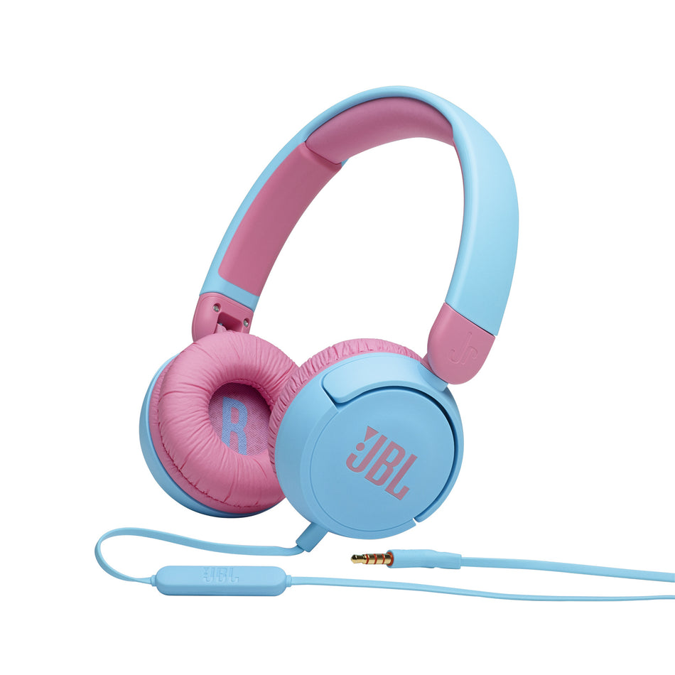 Valokuva tuotteesta Lasten kuulokkeet JBL JR310 vaaleansininen/pinkki, kuuluu tuoteryhmään Muut tarvikkeet.